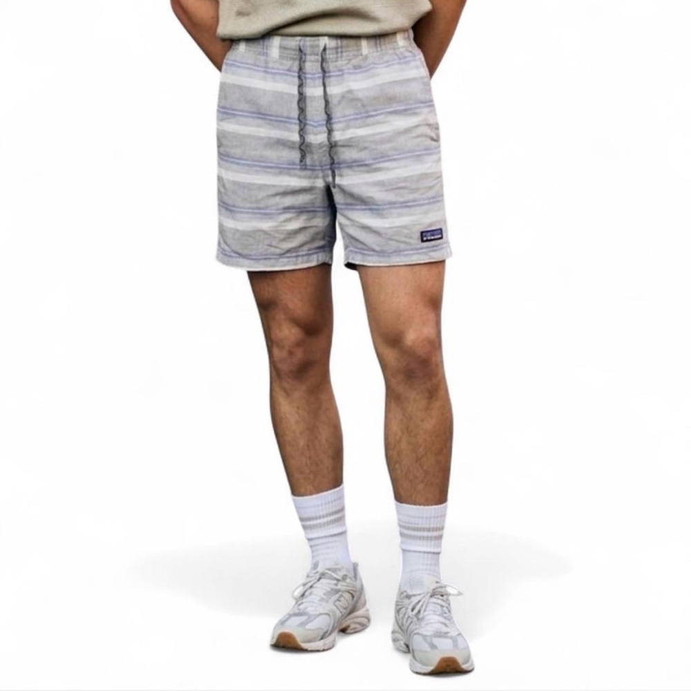 Patagonia Striped Hemp/Organic Cotton 6” Baggies Naturals Shorts Small Preppy